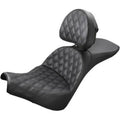 Saddlemen Black Explorer Seat Lattice Stitch w/ Backrest 18-20 Fxbb Street Bob