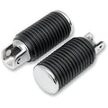Drag Specialties DS-253404 Chrome Footpegs with Rubber for Female Mount Harley