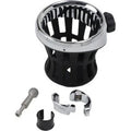 Ciro 50412 Drink Holder - Chrome/Chrome Clamp for 7/8" or 1" Handlebars
