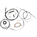 LA Choppers LA-8100KT2-13B Black Vinyl Braided Handlebar Cable/Brake Line Kit