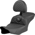Saddlemen 823-07-208B2 RoadSofa Seat Gray Dragon Scale Stitch w/ Backrest 23-24