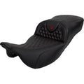 Saddlemen Roadsofa Extended Reach Seat Red Honeycomb Stitch for 08-23 Touring