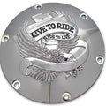 V-Twin 42-0728 Chrome Live to Ride Eagle Spirit Derby Cover for Sportster 04-22