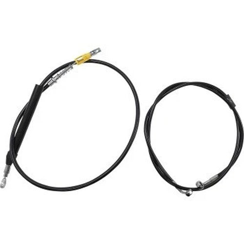 LA Choppers LA-8156KT2-16B Black Vinyl Braided Quick Connect Cable/Brake Kit