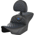 Saddlemen 823-07-189B1 Honeycomb Roadsofa™ Seat- Blue Stitch - FLTR/FLHX '23-'24
