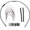 Burly Brand B30-1048 Complete Black Vinyl Handlebar Cable/Line Kit for ApeHanger