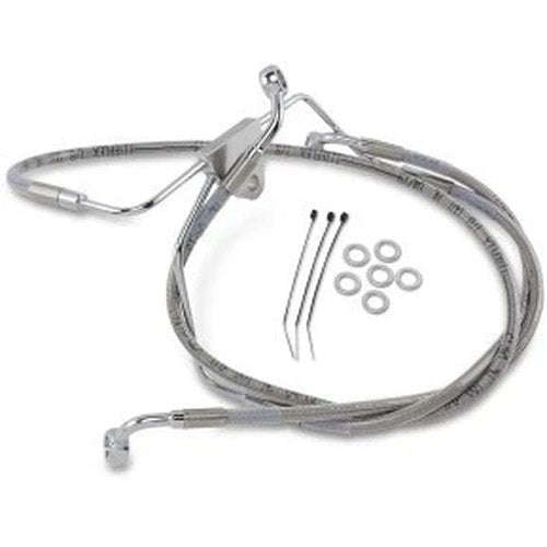 Drag Specialties 1741-2631 Front +6" Extended Length Stainless Steel Brake Line