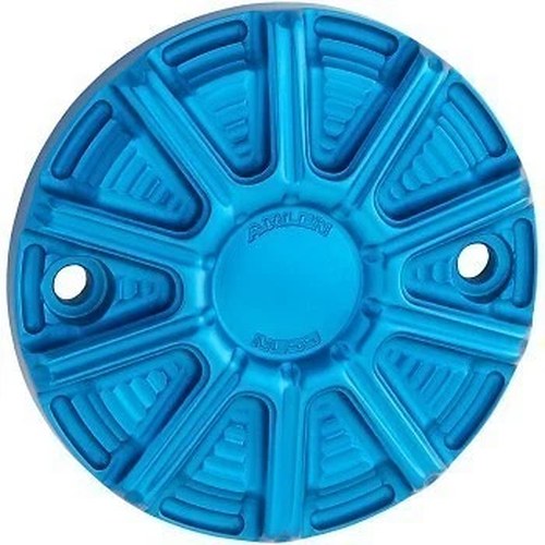 Arlen Ness 700-011 Blue 10-Gauge Timer / Points Cover for Harley M8 17-25