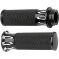Arlen Ness 07-319 Black Fusion Deep Cut Hand Grips for Harley Electronic Tbw