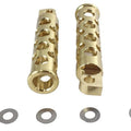 V-Twin 27-1765 Brass Swiss Cheese Holes Foot Pegs for Harley Male Mount