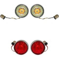 Custom Dynamics Chrome ProBeam Bullet Bezel Turn Signal Insert Kit Front & Rear