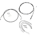 LA Choppers LA-8156KT2-13B Black Vinyl Braided Handlebar Cable/Brake Line Kit