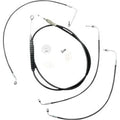 LA Choppers LA-8155KT-13B Black Vinyl Braided Handlebar Cable/Brake Line Kit