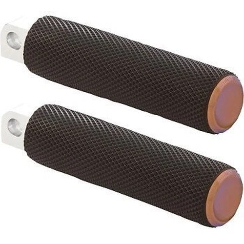 Arlen Ness 07-905 Titanium Gray Knurled Male Mount Foot Peg for Harley Davidson