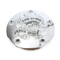 V-Twin 42-0889 Chrome Live to Ride Eagle Chrome Timer Points Cover for Twin Cam