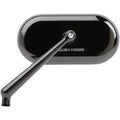Arlen Ness Left Side Black Forged Oval Mirror for Harley (SOLD Each)