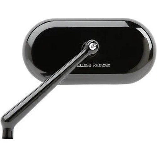 Arlen Ness Left Side Black Forged Oval Mirror for Harley (SOLD Each)