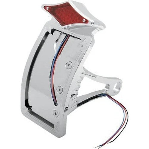 Axle Side Mount Diamond LED Taillight & License Plate Mount for 00-07 Softail