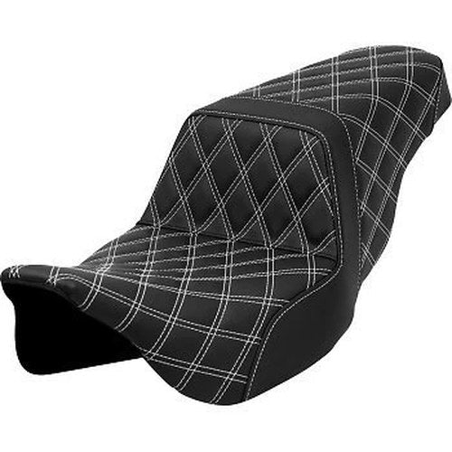 Saddlemen 808-07B-17506 Step-Up Seat White Lattice Stitch for 08-23 Touring