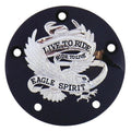 V-Factor 66749 Black & Chrome Live to Ride Eagle Timer Points Cover for Twin Cam