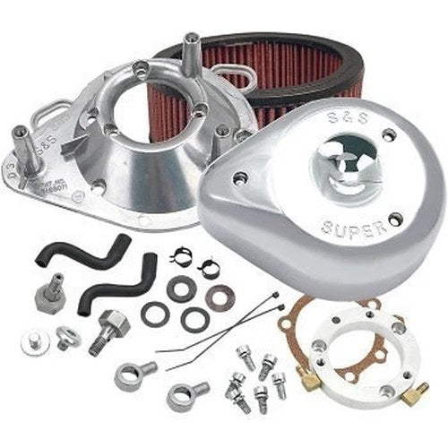 S&S Cycle 170-0303B Chrome Teardrop Air Cleaner Kit for Harley Twin Cam