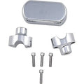 LA Choppers LA-7442-01 Chrome 1-1/2" Solid Riser & Top Clamp Kit for 1" Bars