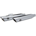 S&S 550-0736 Chrome Slash Cut Mufflers for Harley Softail M8 18-23 *Race Use