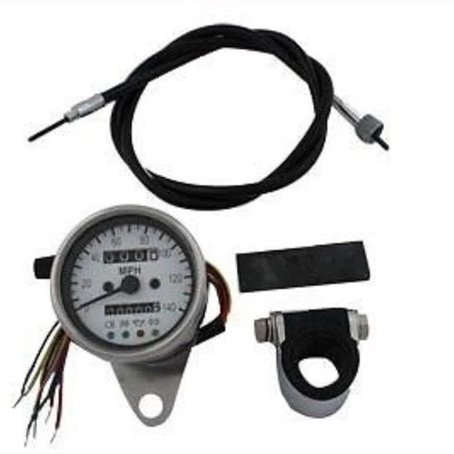 V-Twin 39-0550 Mini Speedometer Speedo 2:1 Mechanical for Harley Chopper Custom