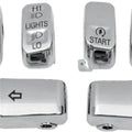 Chrome Switch Button Covers Caps for Harley Softail Dyna Sportster 96-13