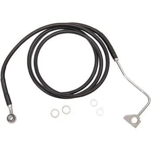 Drag Specialties 1741-3997 Extended Length Black Vinyl Brake Line Kit +6"