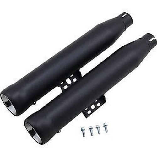 Cobra 6048B Neighbor Hater Slip-On Mufflers Raven Black 18-23 Heritage & Deluxe
