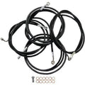 LA Choppers LA-8052KT-13B Black Vinyl Braided Handlebar Cable/Brake Line Kit