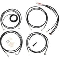 LA Choppers LA-8052KT2-13B Black Vinyl Braided Handlebar Cable/Brake Line Kit