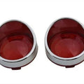 V-Twin 33-1272 Chrome Red Turn Signal Lens Lenses & Visor for Deuce