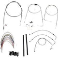 Burly Brand B30-1082 Stainless Braided Handlebar Cable/Brake Kit for 14" Apes