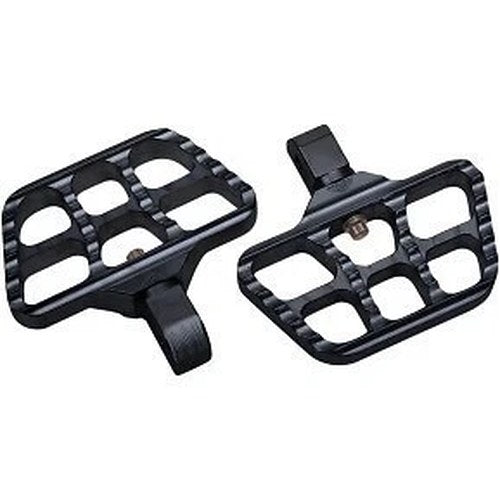 Joker Machine 08-644-7B Mini Serrated - Black Floorboards - Softail Passenger