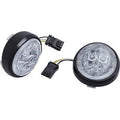 Black/Clear LED Lighted Front Signal Light Inserts with Bezel