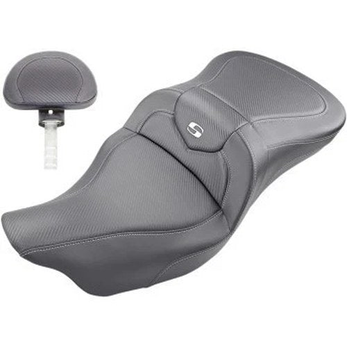 Saddlemen 808-07B-185TBR Roadsofa Seat Carbon Fiber w/ Backrest 09-24 Tri Glide