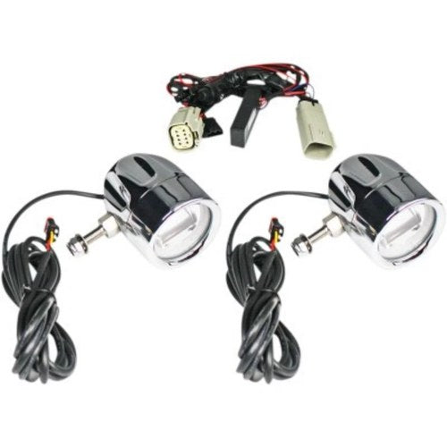 Custom Dynamics Chrome ProBeam LED Halo Fog Lights LED for Harley Trike 14-25