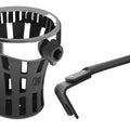 Ciro 55822 Chrome Gen 2 "Big Ass" Drink Holder Black Mount - 14-24 Passenger