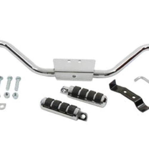 V-Twin 27-0625 Chrome Mustache Highway Bar w/ Foot Pegs Harley Flst Fxst Softail