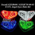 Suzuki Gsxr 750 Halo Headlight 2000-2003 Ccfl Angel Eye Demon Dual Light Rings