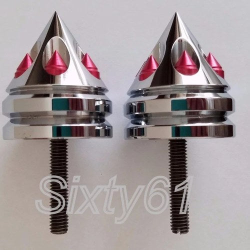Gsxr 600 Bar Ends Suzuki Chrome Red 1997-2012 2013 2014 2015 2016 2017 2018