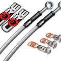 Yamaha R3 (Non-ABS) Brake Lines 2015-2018 2019 2020 Natural Front Rear Stainless