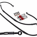 Brake Lines Honda CR250R 2002-2004 2005 2006 2007 Front Rear Black Stainless