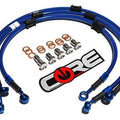 Yamaha R1 Brake Lines 2009-2011 2012 2013 2014 Front-Rear Blue Braided Steel Kit
