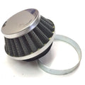 Silver 58MM Short Air Filter Cleaner For Universal Scooter Moped Mini Bike