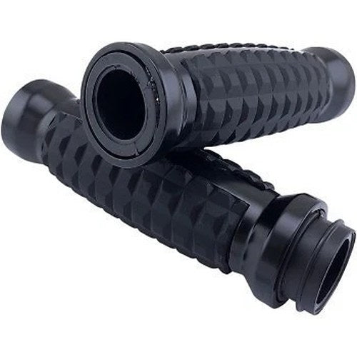 Drag Specialties 0630-2642 Black Grenade Hand Grips Harley Electronic Throttle