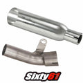 Voodoo Exhaust Kawasaki ZX10R 2016-2018 2019 2020 Race Shorty Polished Steel
