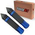 Suzuki Gsxr 1000 Black Blue Hand Grips Comfort Gel Spiked Bar Ends 7/8